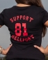 Preview: V-Neck: SUPPORT 81 - Black